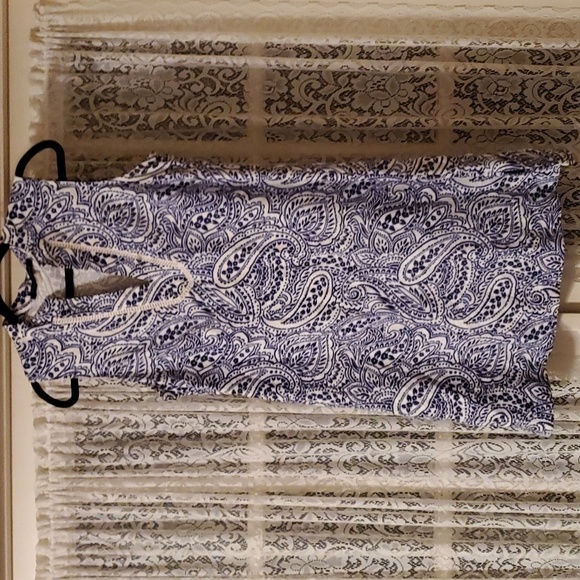 Tommy Hilfiger Paisley Blue Dress Size 8 - Picture 1 of 8